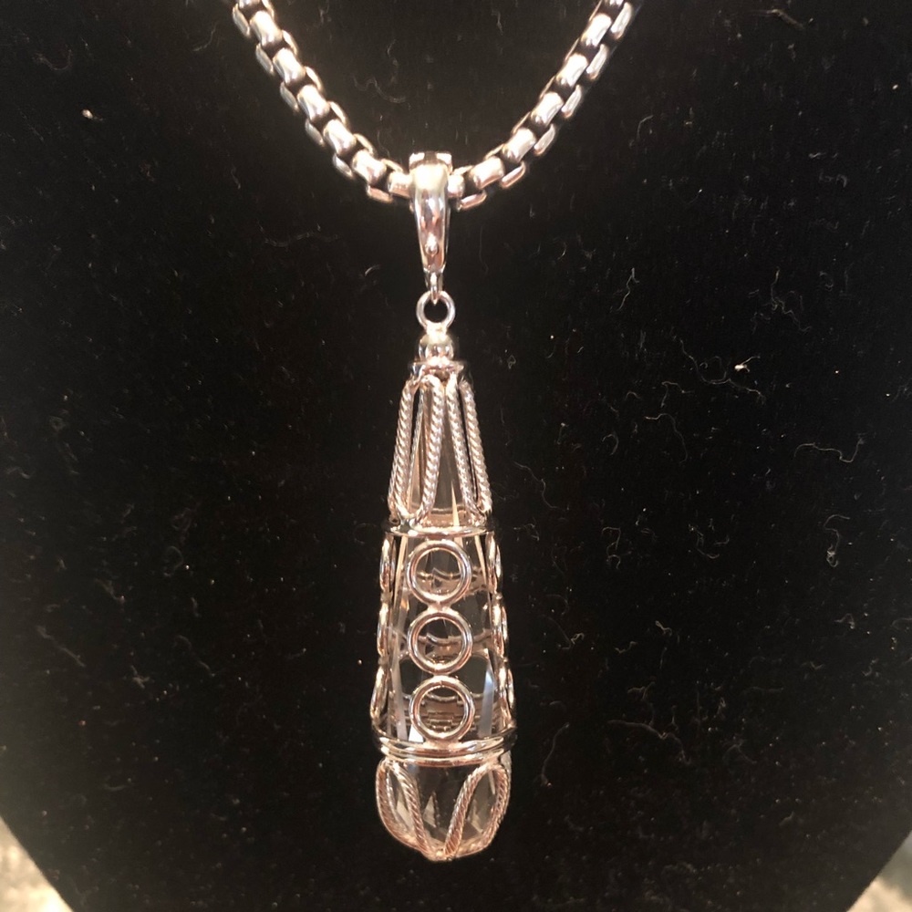 Unique Silver and Clear Lucite Enhancer